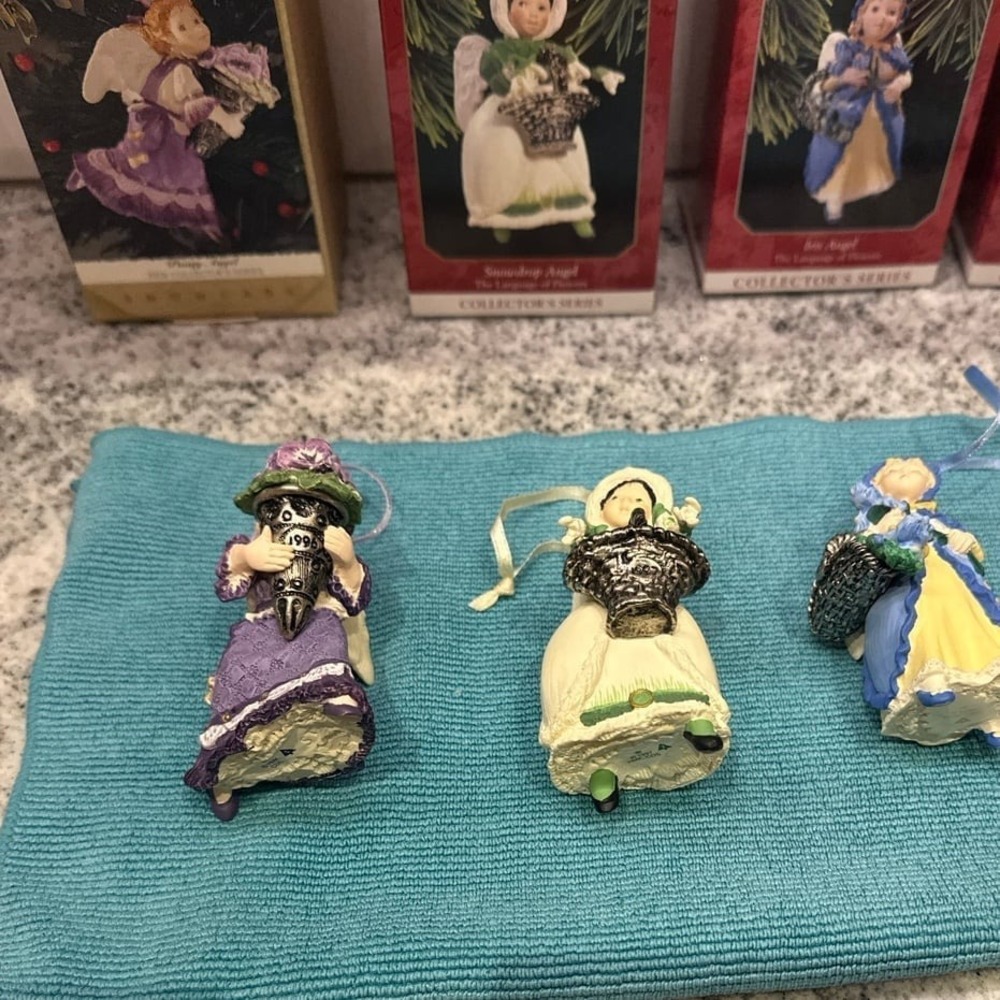 Hallmark Language of Flowers Angel Ornaments Multicolor Floral Set of 4 - Picture 2 of 10